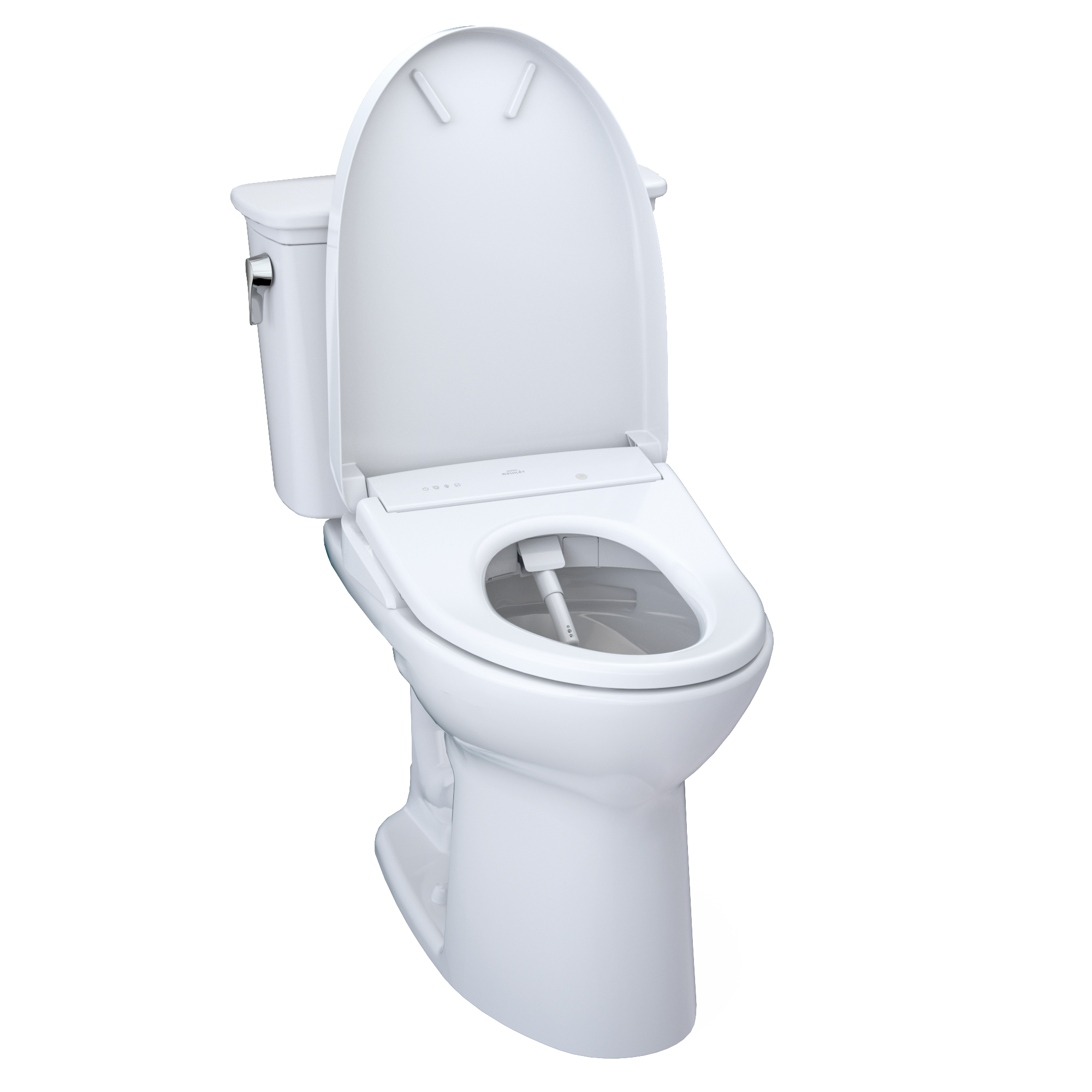 TOTO MW7864736CEFGA.10#01 Drake Transitional Washlet+ Two-Piece Elongated 1.28 Gpf Universal Height Tornado Flush Toilet And S7A Contemporary Bidet Seat With Auto Flush - Cotton White