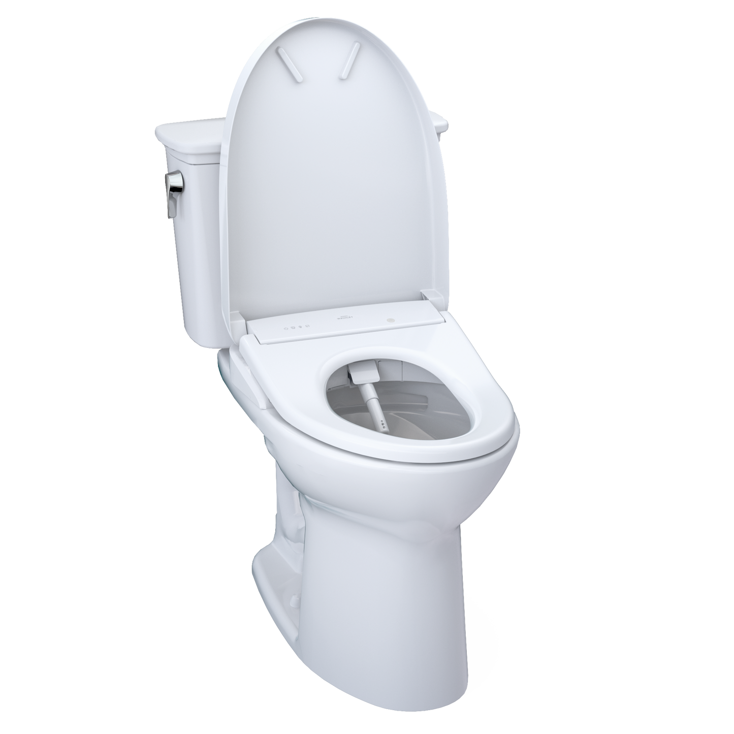 TOTO MW7864736CEFG.10#01 Drake Transitional Washlet+ Two-Piece Elongated 1.28 Gpf Universal Height Tornado Flush Toilet With S7A Contemporary Bidet Seat - Cotton White