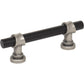 TOP KNOBS M2702 Bit 3" Center to Center Bar Pull - Flat Black and Pewter Antique