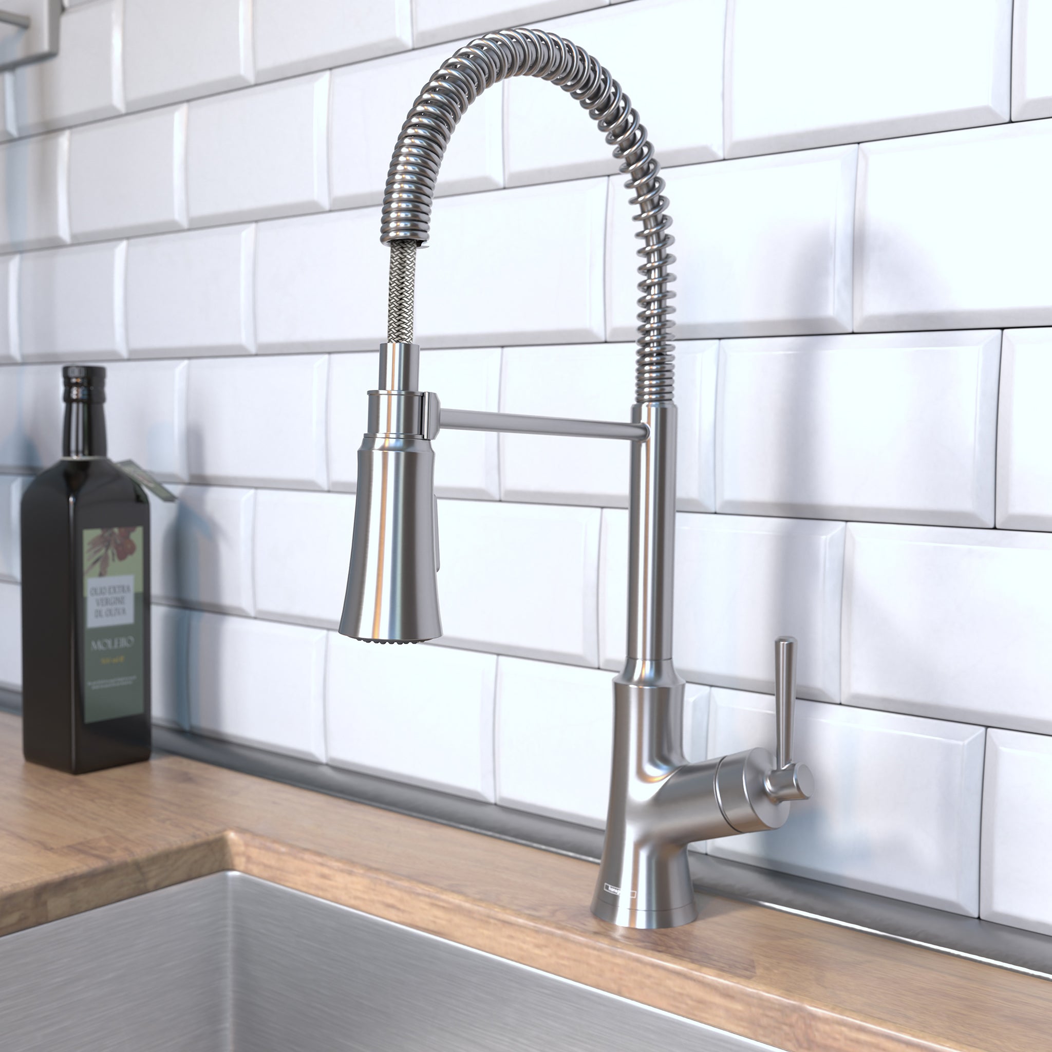 HANSGROHE 04792800 Joleena Semi-Pro Kitchen Faucet, 2-Spray, 1.75 GPM - Stainless Steel Optic