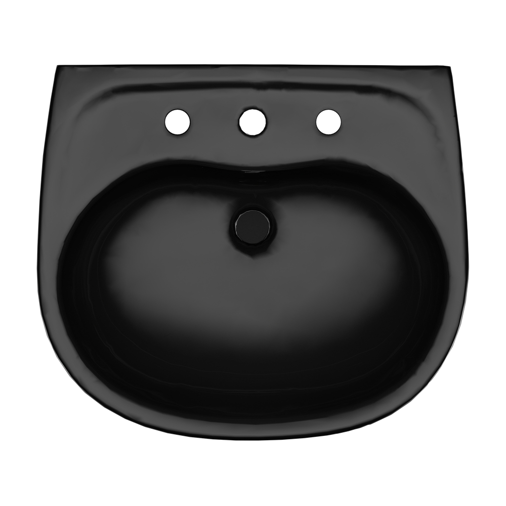 TOTO LHT241.8#51 Supreme Oval Wall-Mount Bathroom Sink And Shroud For 8 Inch Center Faucets - Ebony