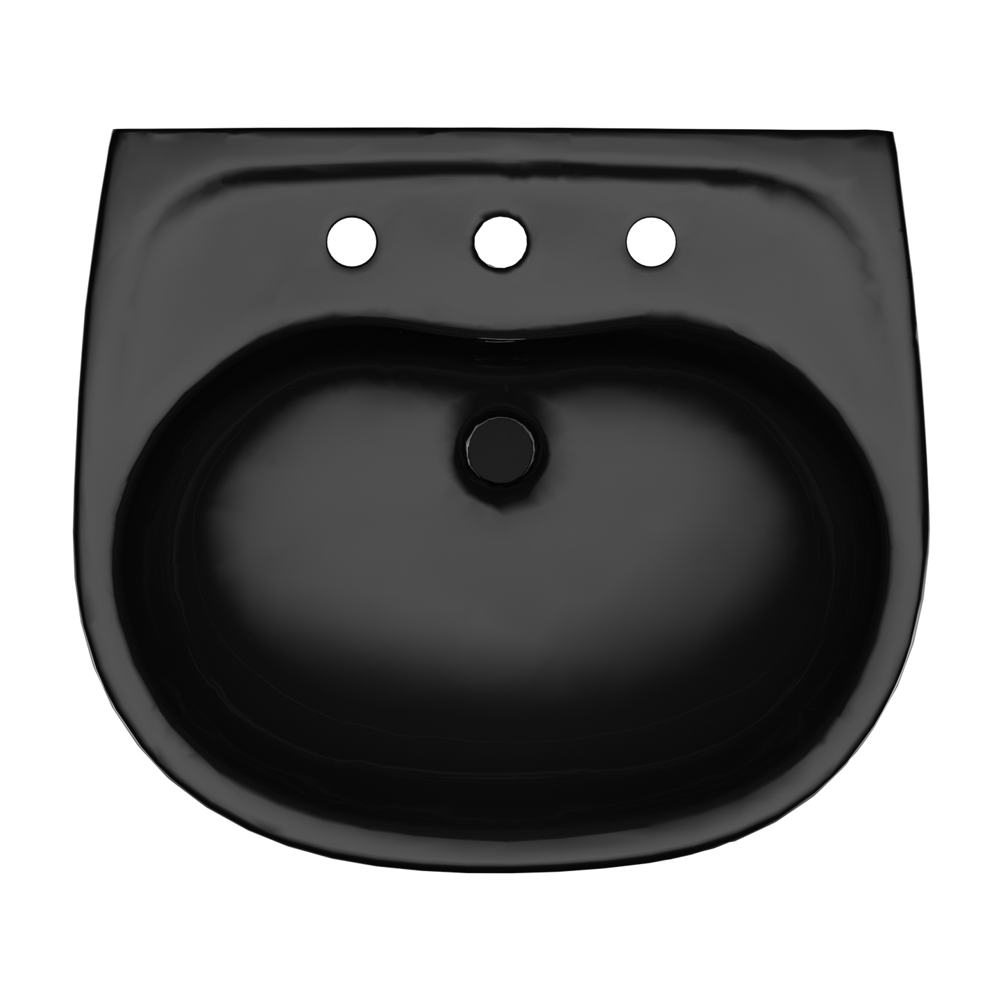 TOTO LHT241.8#51 Supreme Oval Wall-Mount Bathroom Sink And Shroud For 8 Inch Center Faucets - Ebony