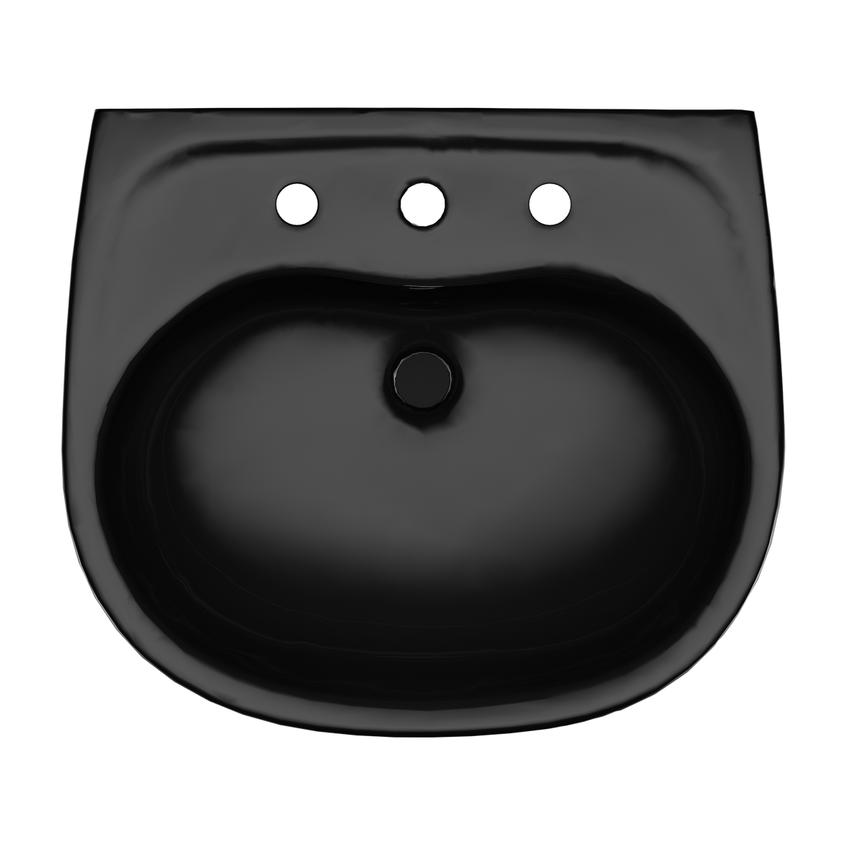 TOTO LHT241.8#51 Supreme Oval Wall-Mount Bathroom Sink And Shroud For 8 Inch Center Faucets - Ebony