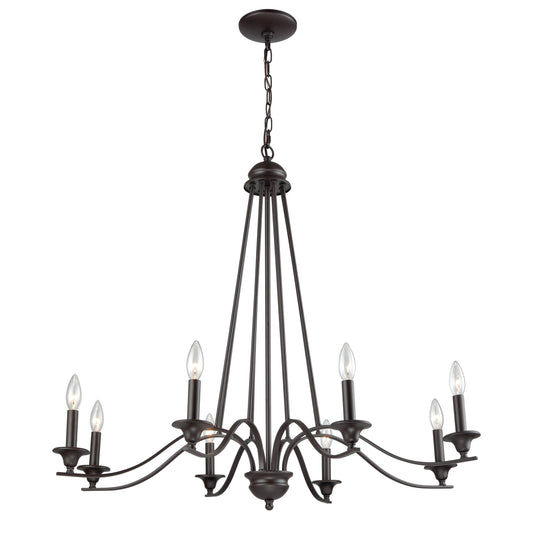 THOMAS CN110821 Farmington 36'' Wide 8-Light Chandelier - Oil Rubbed Bronze