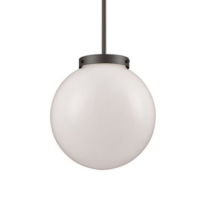 THOMAS CN120041 Beckett 12'' Wide 1-Light Mini Pendant - Oil Rubbed Bronze with White Glass