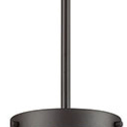 THOMAS CN120041 Beckett 12'' Wide 1-Light Mini Pendant - Oil Rubbed Bronze with White Glass