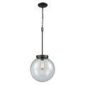 THOMAS CN129041 Beckett 12'' Wide 1-Light Mini Pendant - Oil Rubbed Bronze with Clear Glass
