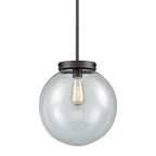THOMAS CN129041 Beckett 12'' Wide 1-Light Mini Pendant - Oil Rubbed Bronze with Clear Glass