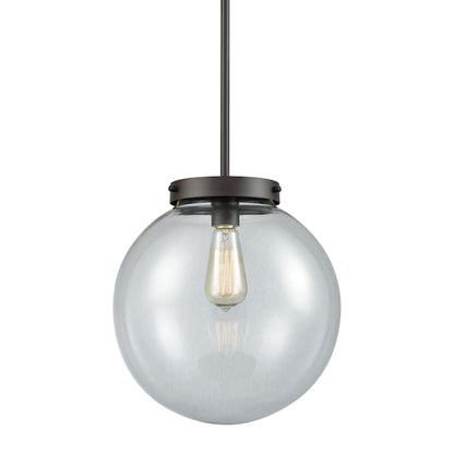 THOMAS CN129041 Beckett 12'' Wide 1-Light Mini Pendant - Oil Rubbed Bronze with Clear Glass
