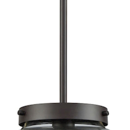 THOMAS CN129041 Beckett 12'' Wide 1-Light Mini Pendant - Oil Rubbed Bronze with Clear Glass
