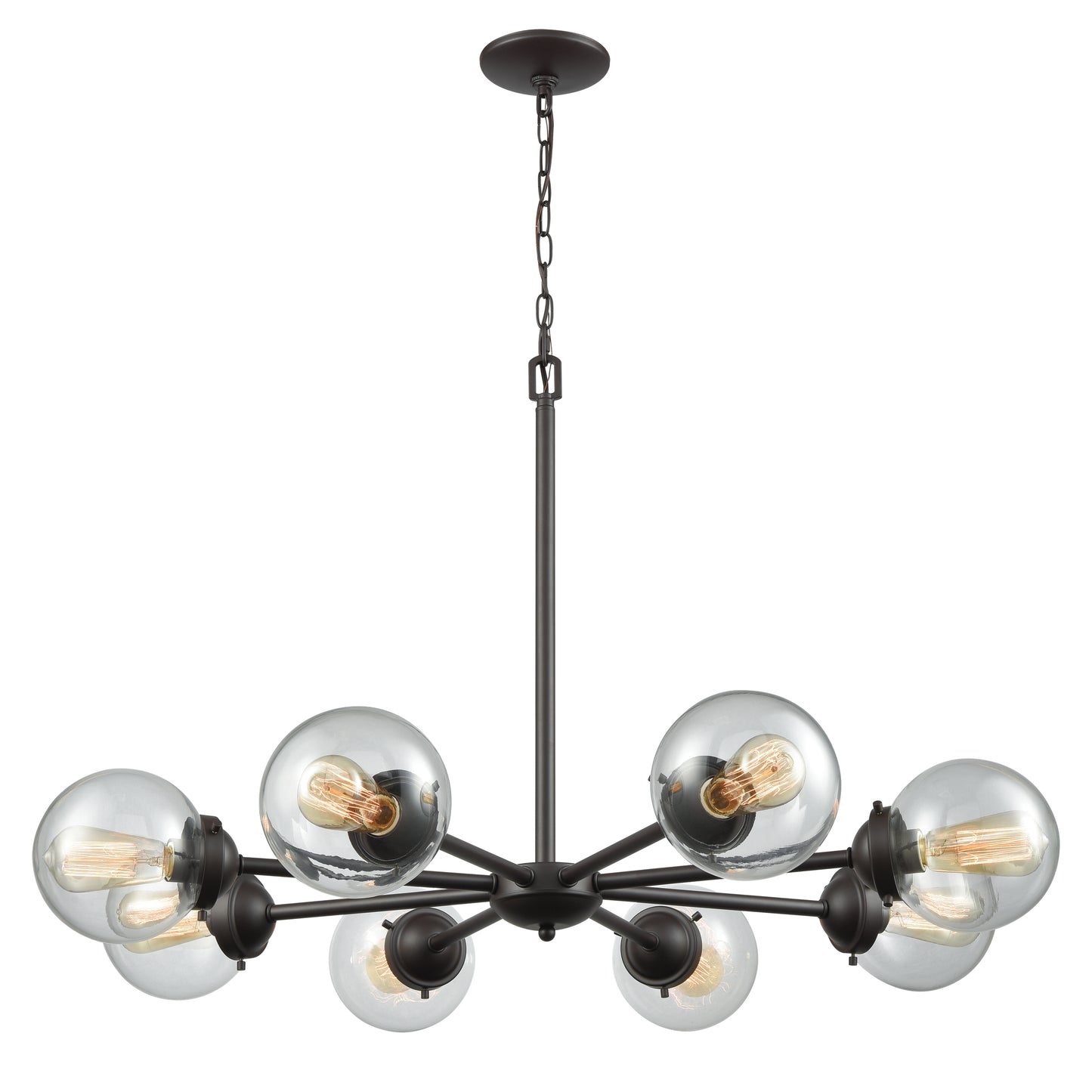 THOMAS CN129821 Beckett 37'' Wide 8-Light Chandelier - Oil Rubbed Bronze