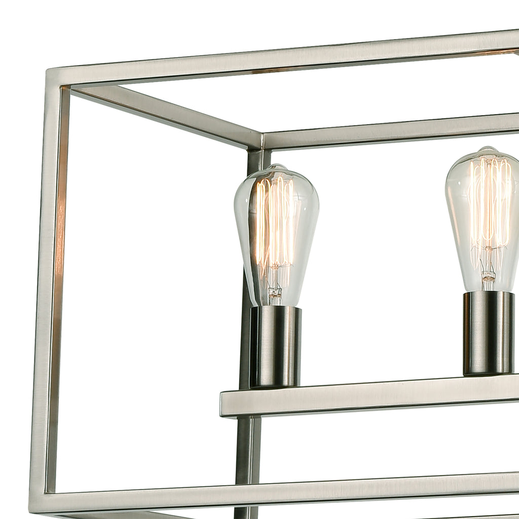 THOMAS CN150522 Williamsport 37'' Wide 5-Light Linear Chandelier - Brushed Nickel