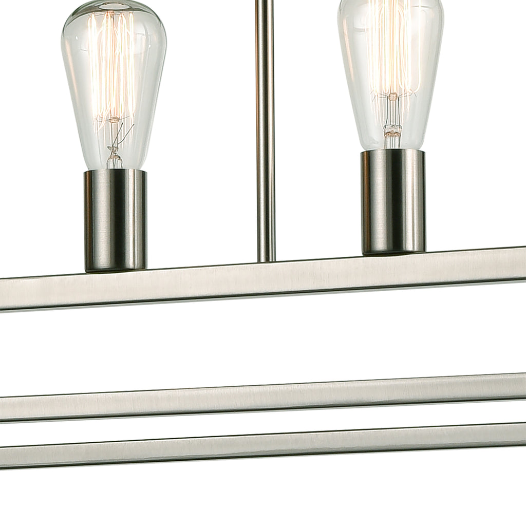 THOMAS CN150522 Williamsport 37'' Wide 5-Light Linear Chandelier - Brushed Nickel
