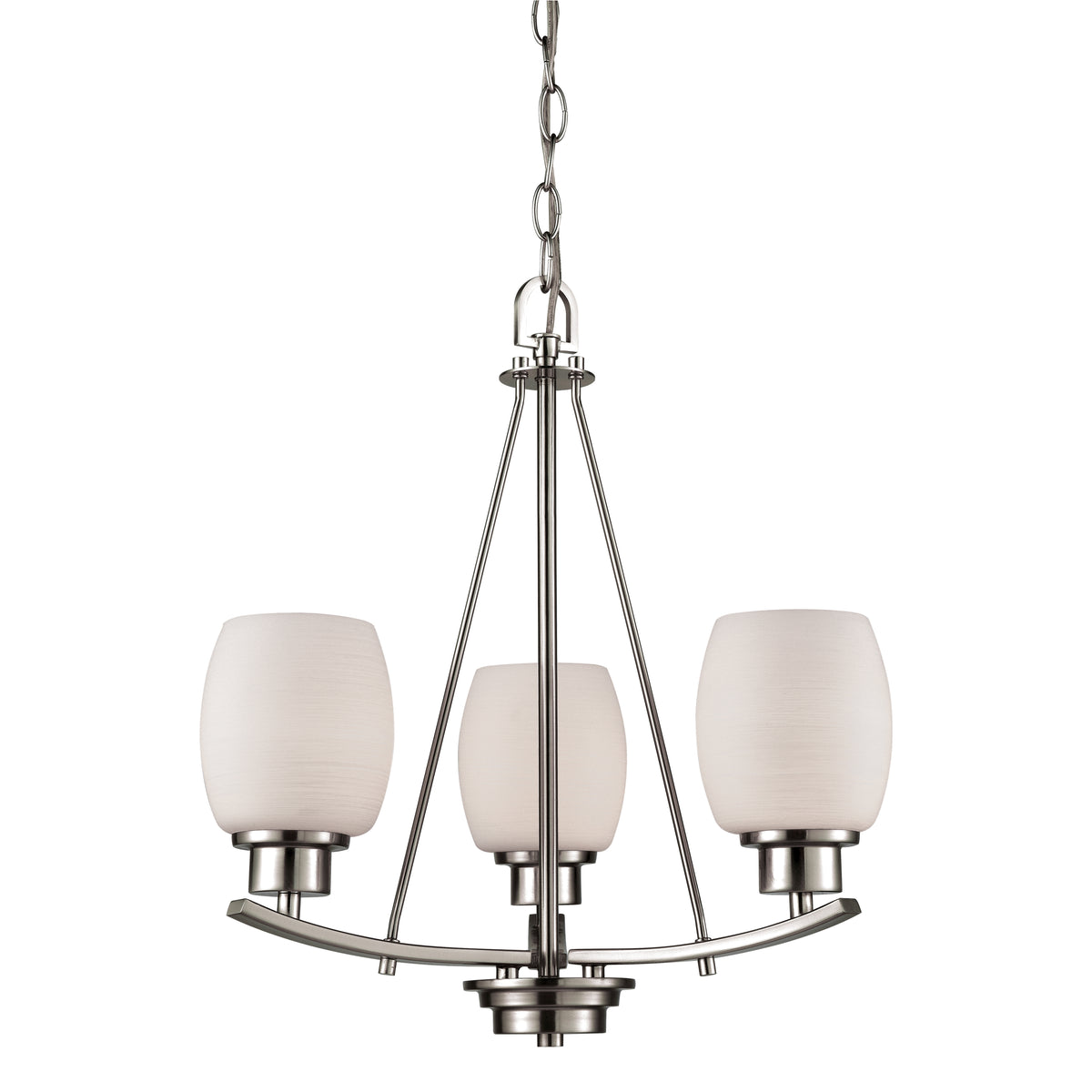 THOMAS CN170322 Casual Mission 17'' Wide 3-Light Chandelier - Brushed Nickel