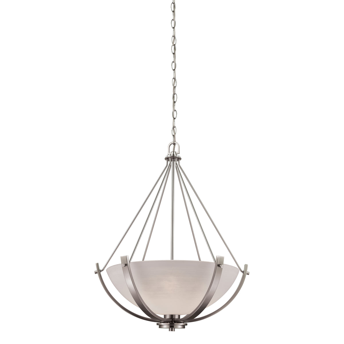 THOMAS CN170342 Casual Mission 21'' Wide 3-Light Chandelier - Brushed Nickel
