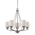 THOMAS CN170522 Casual Mission 22'' Wide 5-Light Chandelier - Brushed Nickel