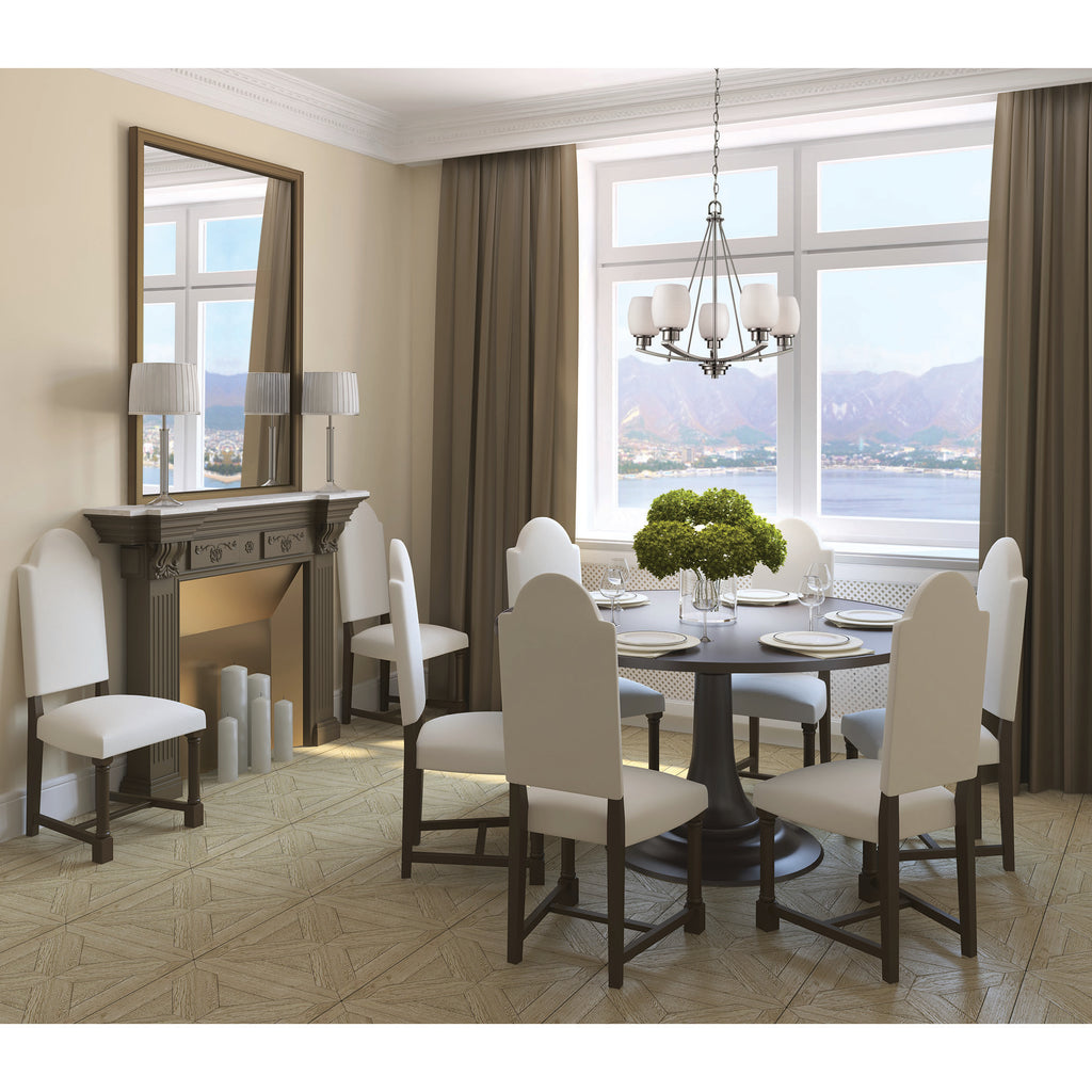 THOMAS CN170522 Casual Mission 22'' Wide 5-Light Chandelier - Brushed Nickel