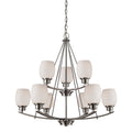 THOMAS CN170922 Casual Mission 29'' Wide 9-Light Chandelier - Brushed Nickel