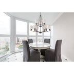 THOMAS CN170922 Casual Mission 29'' Wide 9-Light Chandelier - Brushed Nickel