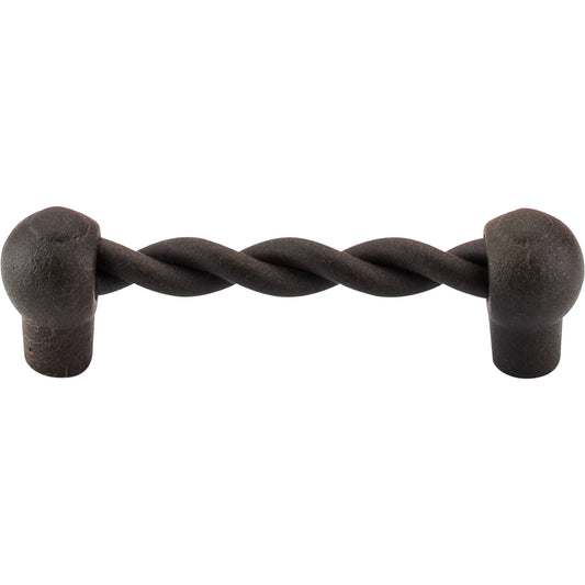 TOP KNOBS M447 Thames 3 3/4" Center to Center Bar Pull , Rust