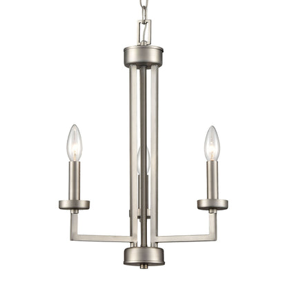 THOMAS CN240322 West End 15'' Wide 3-Light Chandelier - Brushed Nickel
