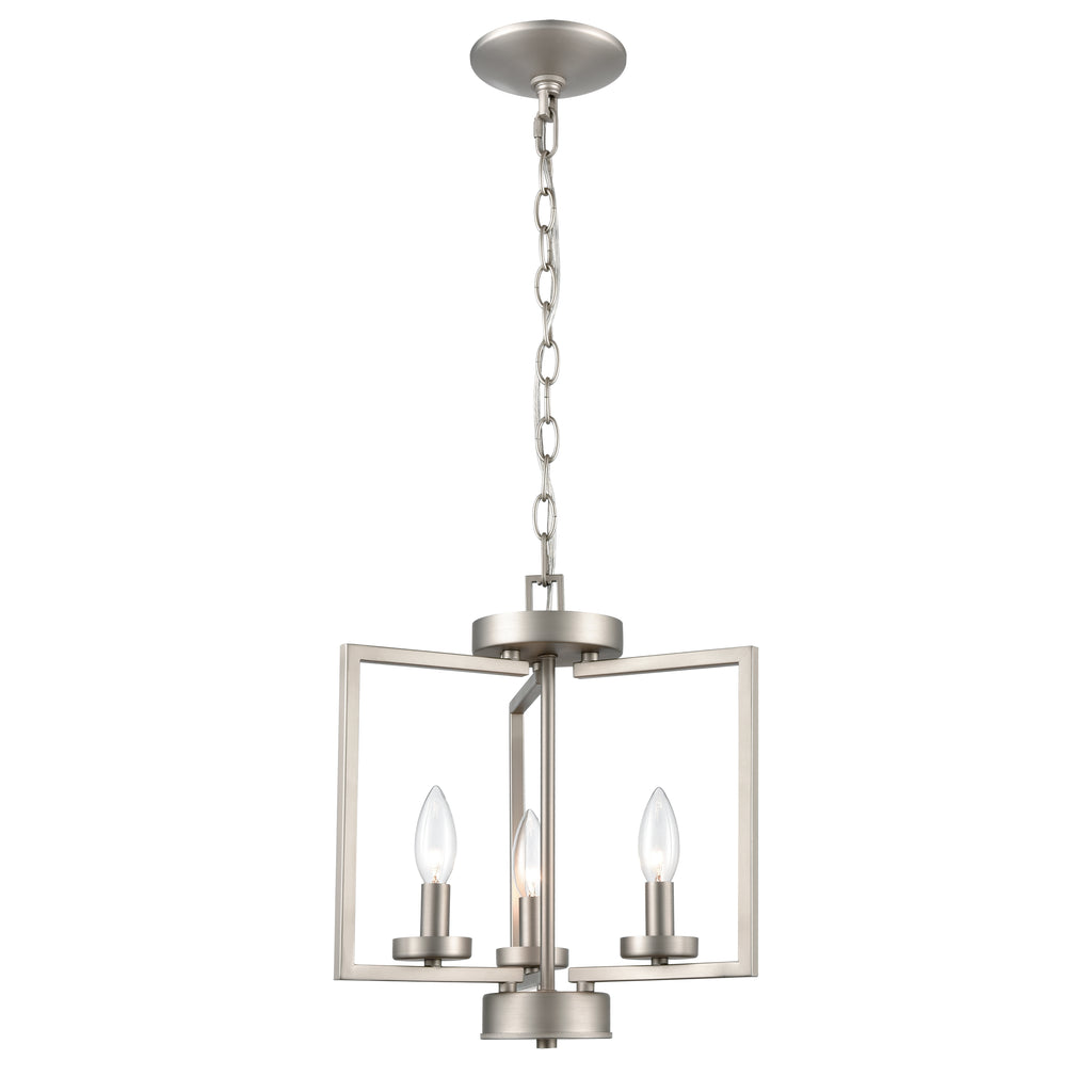 THOMAS CN240382 West End 14.5'' Wide 3-Light Semi Flush Mount - Brushed Nickel