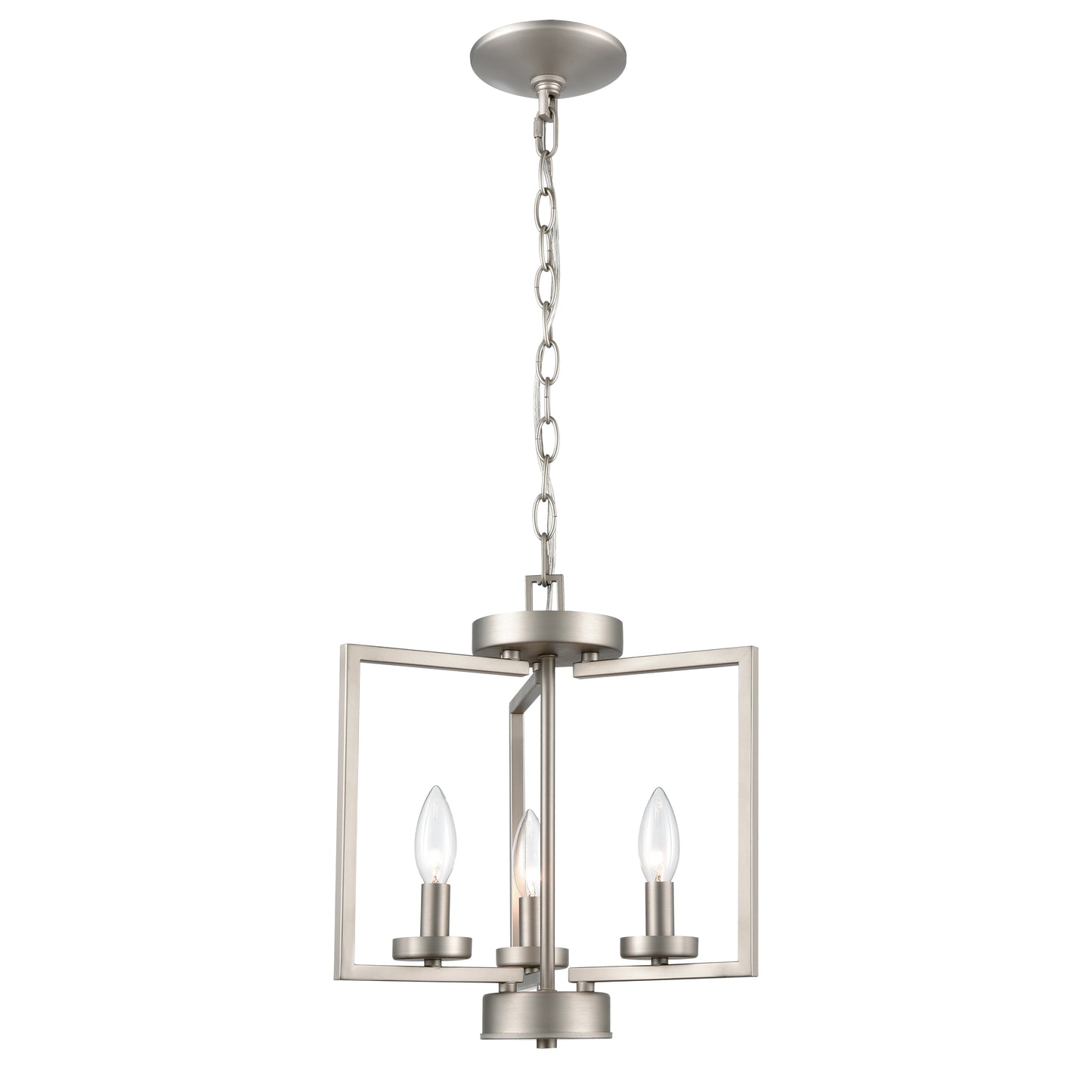 THOMAS CN240382 West End 14.5'' Wide 3-Light Semi Flush Mount - Brushed Nickel