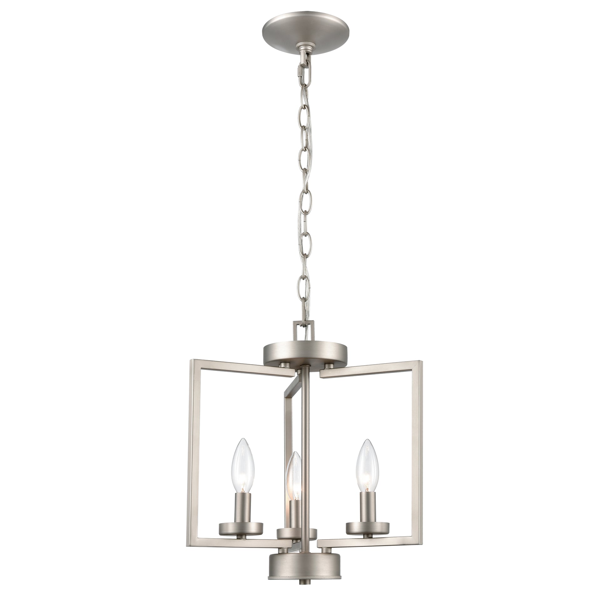 THOMAS CN240382 West End 14.5'' Wide 3-Light Semi Flush Mount - Brushed Nickel