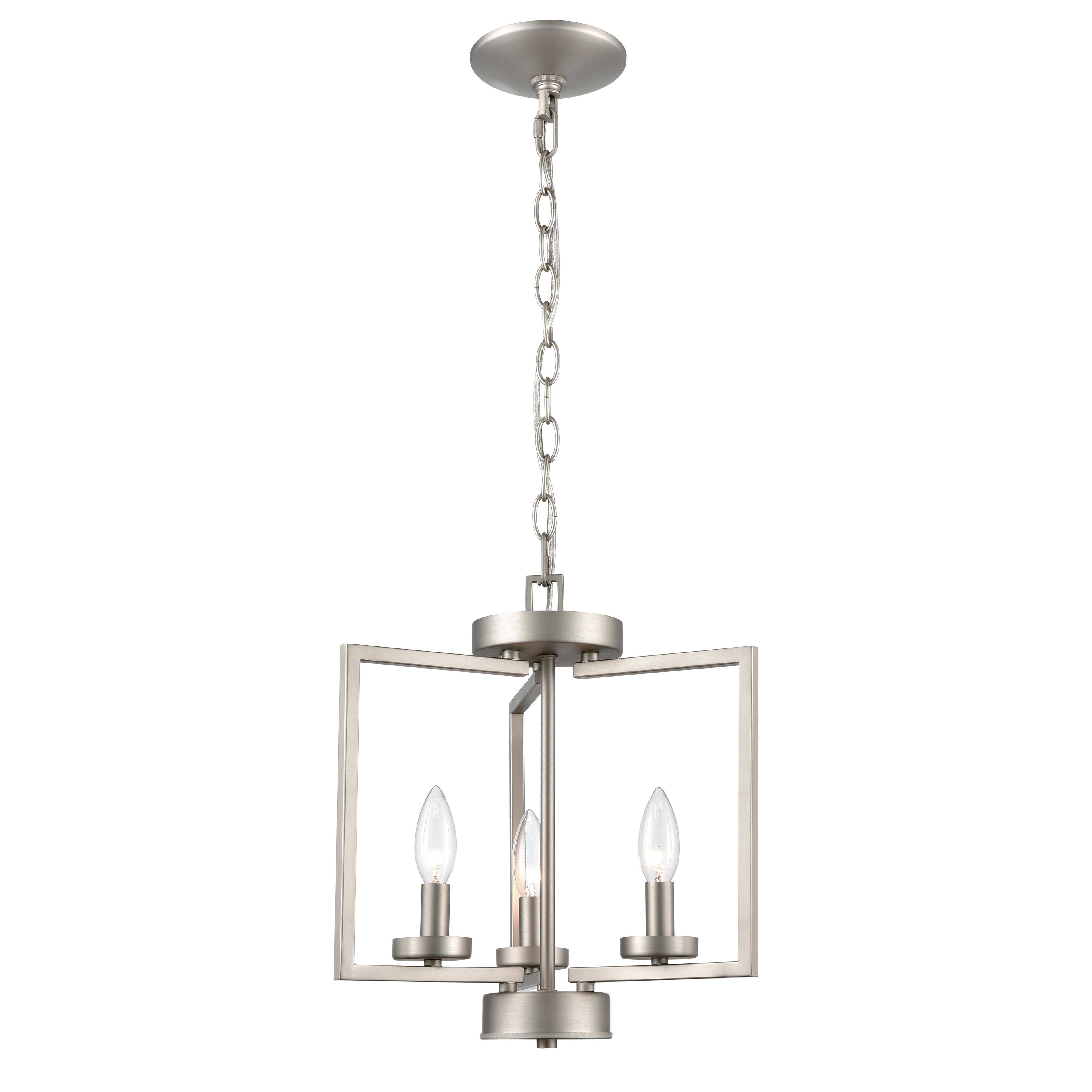 THOMAS CN240382 West End 14.5'' Wide 3-Light Semi Flush Mount - Brushed Nickel