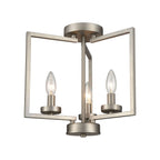 THOMAS CN240382 West End 14.5'' Wide 3-Light Semi Flush Mount - Brushed Nickel