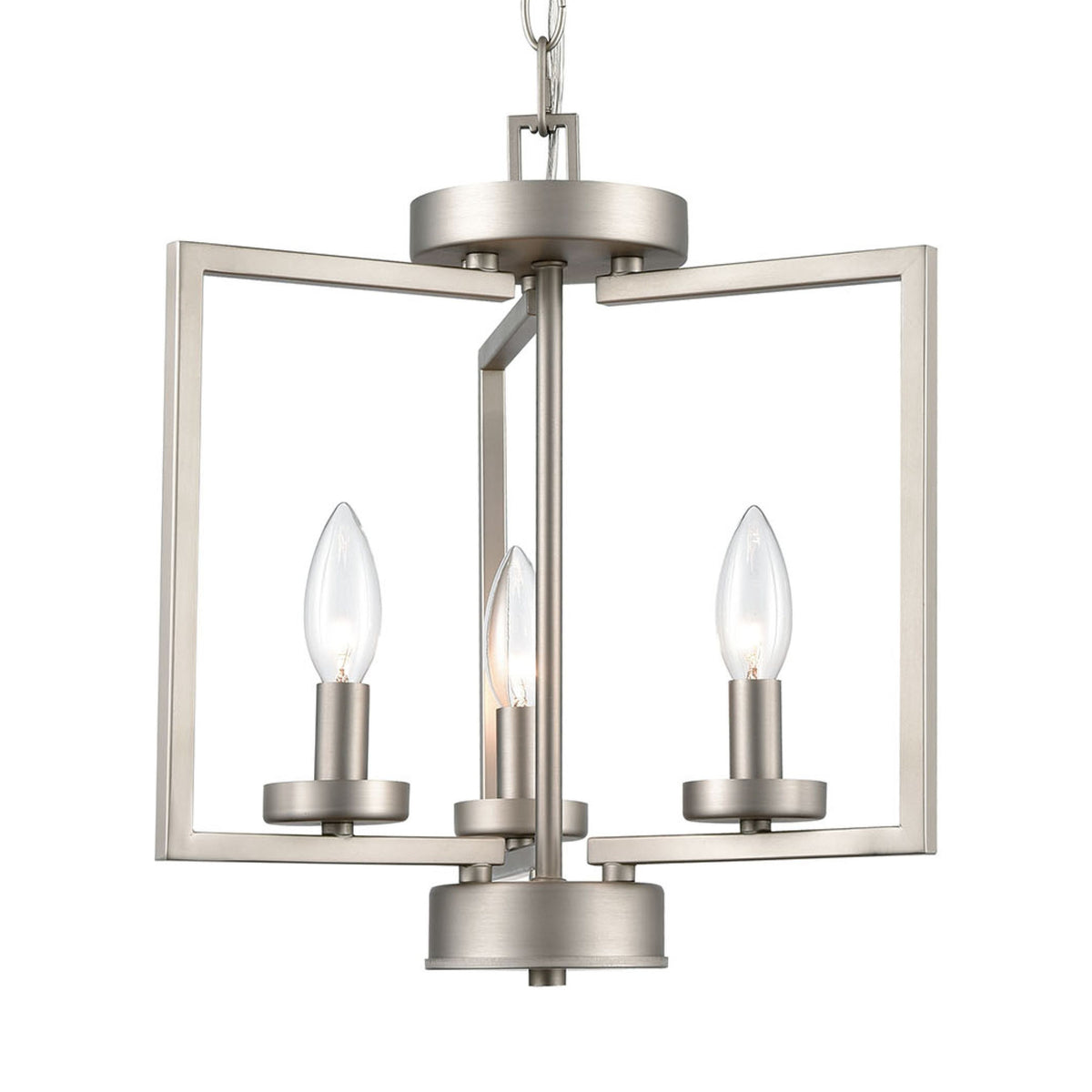 THOMAS CN240382 West End 14.5'' Wide 3-Light Semi Flush Mount - Brushed Nickel