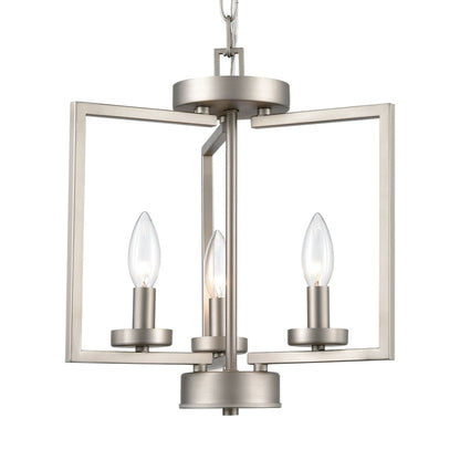 THOMAS CN240382 West End 14.5'' Wide 3-Light Semi Flush Mount - Brushed Nickel