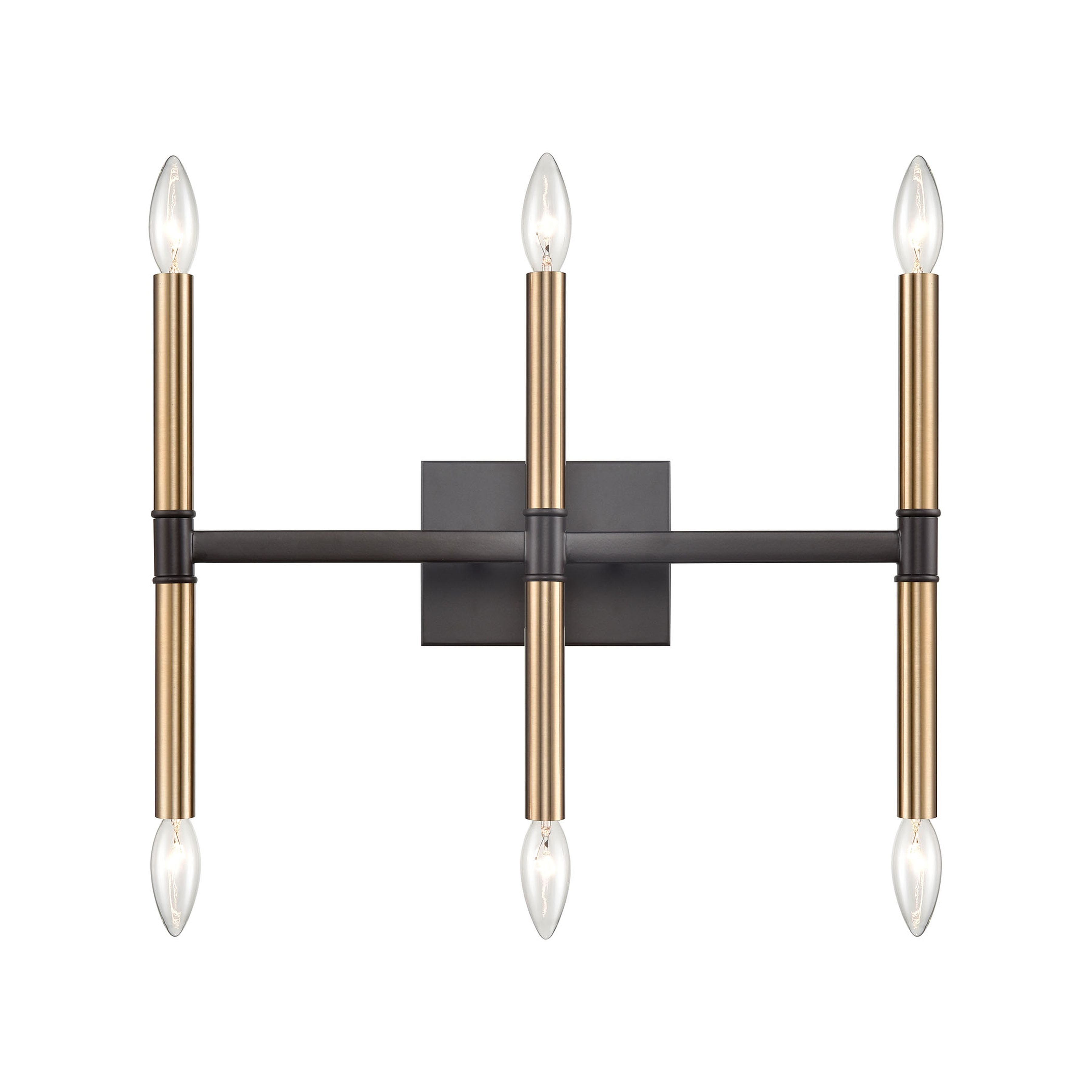 THOMAS CN260611 Notre Dame 6-Light Bath Bar in Oil Rubbed Bronze and Gold