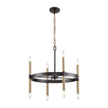 THOMAS CN260621 Notre Dame 6-Light Chandelier in Oil Rubbed Bronze and Gold
