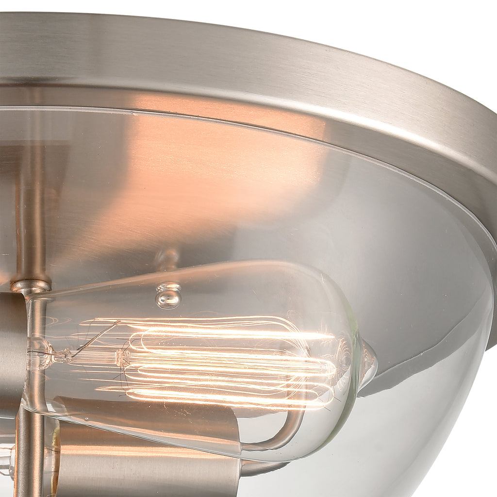 THOMAS CN280232 Astoria 13.5'' Wide 2-Light Flush Mount - Brushed Nickel