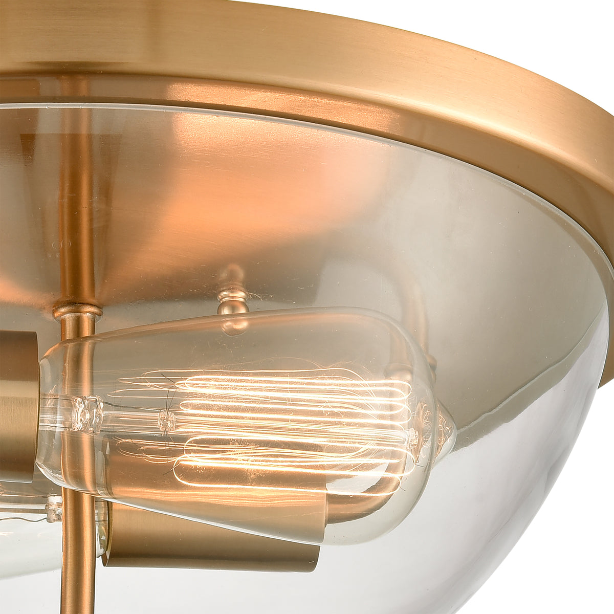 THOMAS CN280235 Astoria 13.5'' Wide 2-Light Flush Mount - Satin Gold
