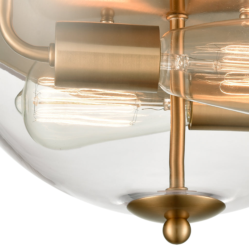 THOMAS CN280235 Astoria 13.5'' Wide 2-Light Flush Mount - Satin Gold