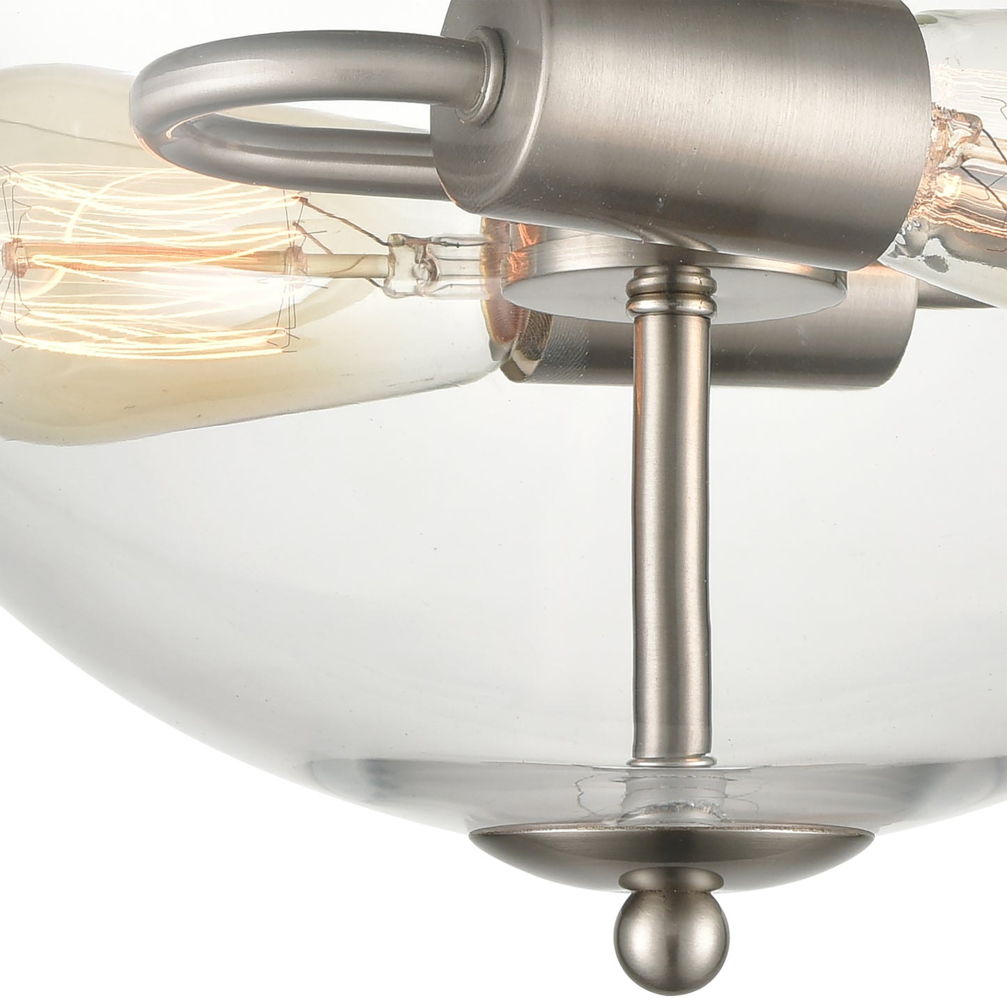 THOMAS CN280282 Astoria 15'' Wide 2-Light Semi Flush Mount - Brushed Nickel