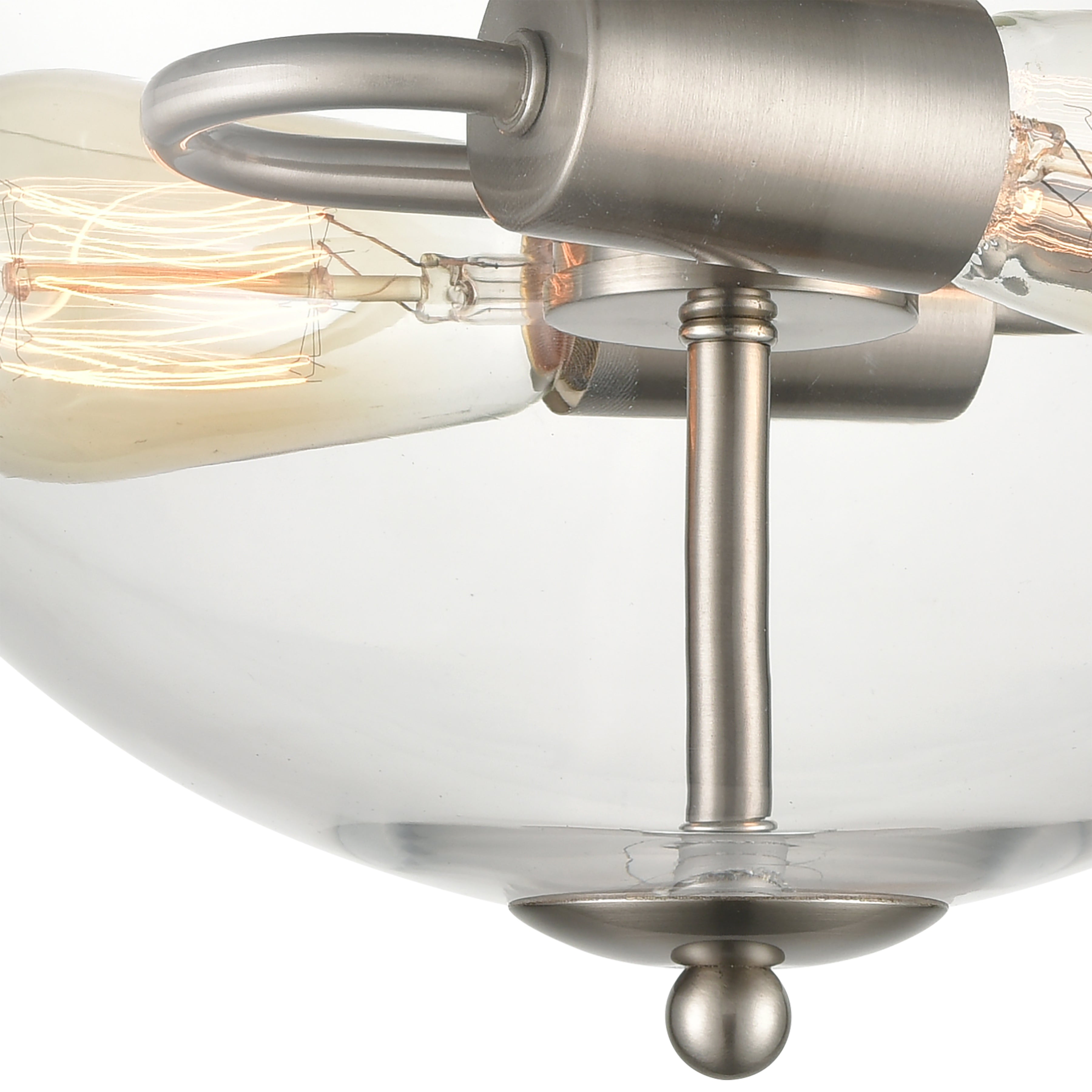 THOMAS CN280282 Astoria 15'' Wide 2-Light Semi Flush Mount - Brushed Nickel