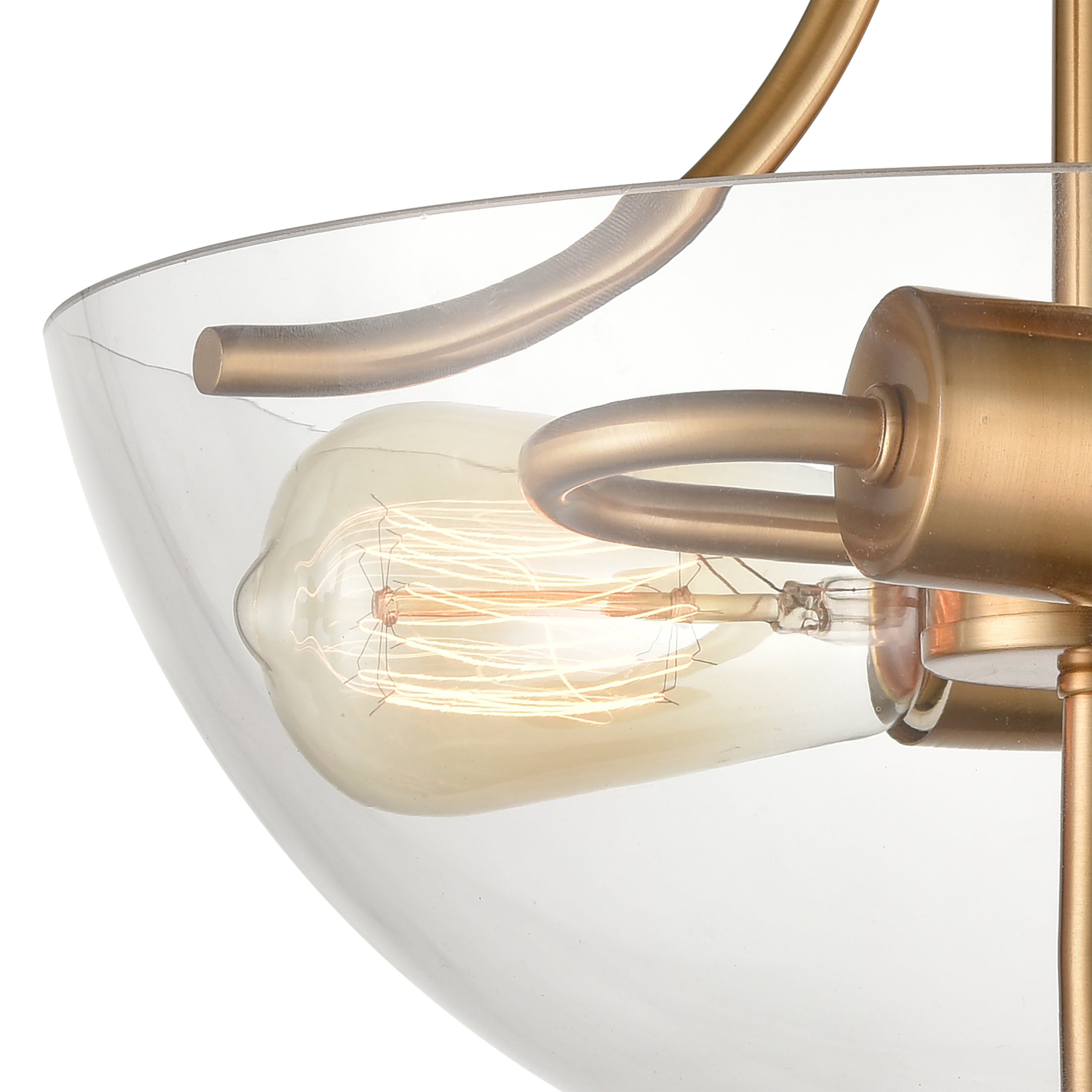 THOMAS CN280285 Astoria 15'' Wide 2-Light Semi Flush Mount - Satin Gold