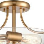 THOMAS CN280285 Astoria 15'' Wide 2-Light Semi Flush Mount - Satin Gold