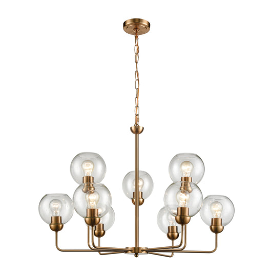 THOMAS CN280925 Astoria 32'' Wide 9-Light Chandelier - Satin Gold