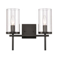 THOMAS CN290216 Oakland 13.5'' Wide 2-Light Vanity Light - Black