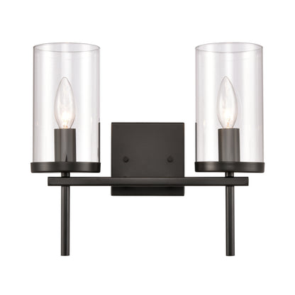 THOMAS CN290216 Oakland 13.5'' Wide 2-Light Vanity Light - Black