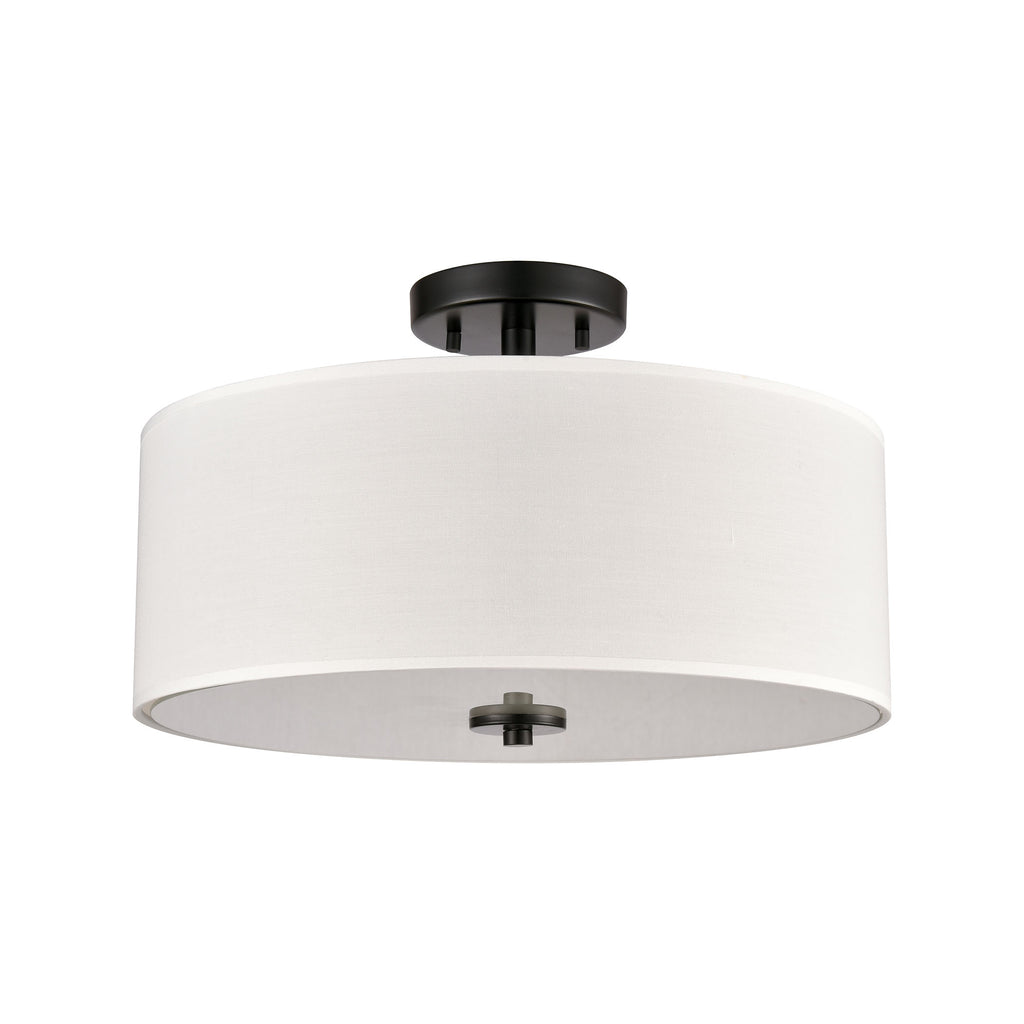THOMAS CN290286 Oakland 16'' Wide 2-Light Semi Flush Mount - Black