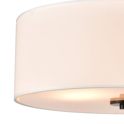 THOMAS CN290286 Oakland 16'' Wide 2-Light Semi Flush Mount - Black