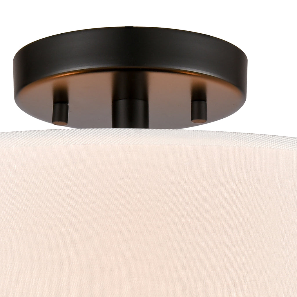 THOMAS CN290286 Oakland 16'' Wide 2-Light Semi Flush Mount - Black
