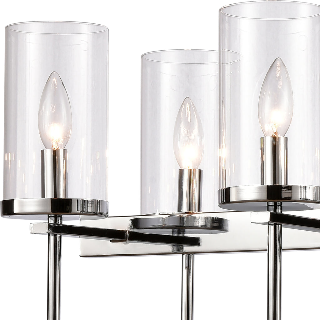 THOMAS CN290883 Oakland 32.5'' Wide 8-Light Linear Chandelier - Chrome