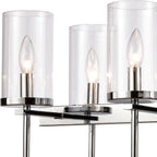 THOMAS CN290883 Oakland 32.5'' Wide 8-Light Linear Chandelier - Chrome