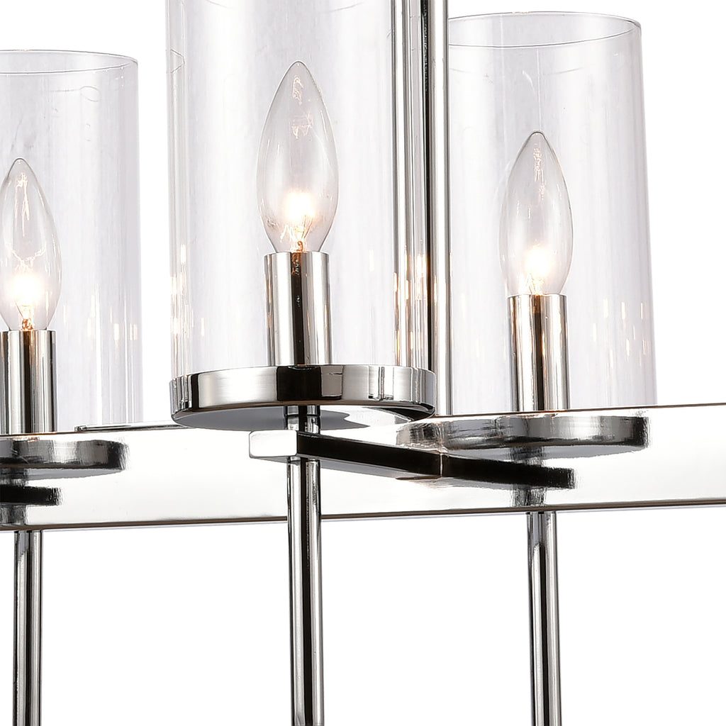 THOMAS CN290883 Oakland 32.5'' Wide 8-Light Linear Chandelier - Chrome